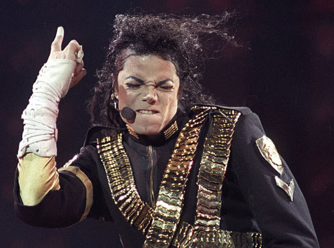 Michael Jackson, durante una actuacin en Sao Paulo.