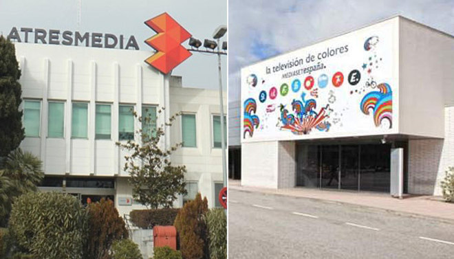 Sedes de Atresmedia y Mediaset.