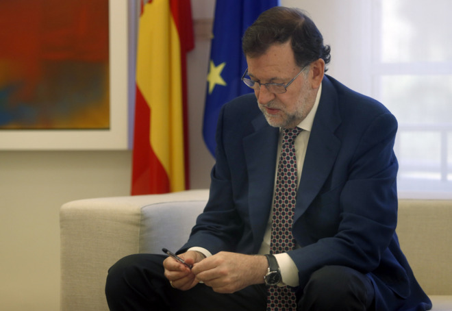 El presidente del Gobierno en funciones, Mariano Rajoy, en la Moncloa.