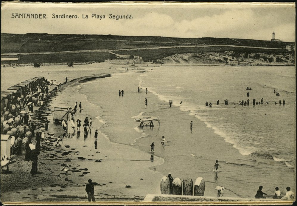 Imagen de la segunda playa de El Sardinero, en Santander, tomada entre...