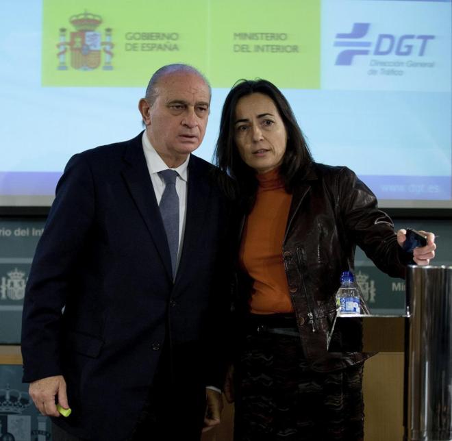 Jorge Fernndez Daz y Mara Segu, en un acto del Ministerio del...