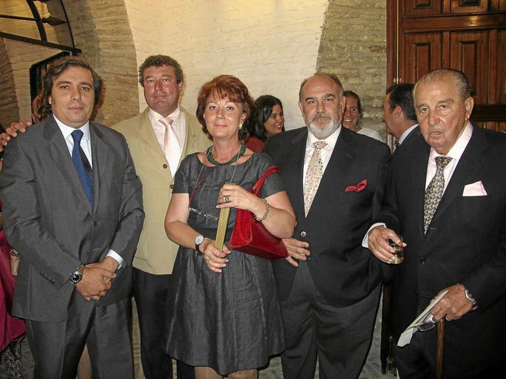 Bohrquez junto a Lpez Rubio, Enrique Morn Durn, Flori Reguera...
