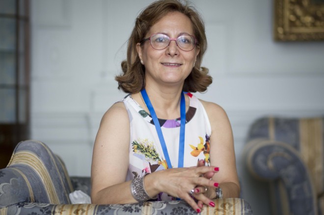 Elsa Gonzlez, presidenta de la FAPE, en Santander.