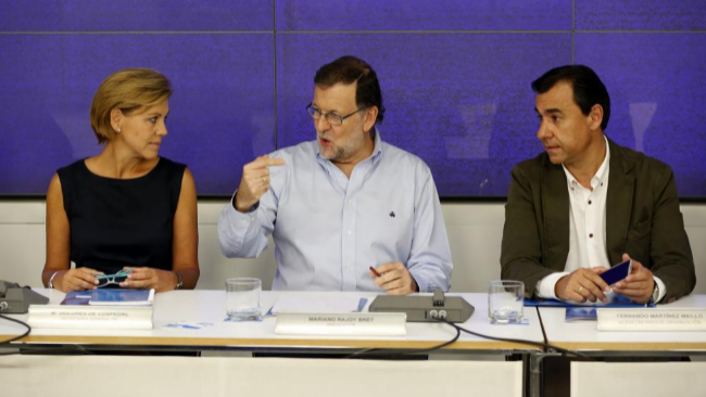 Mariano Rajoy, con Mara Dolores de Cospedal y Fernando...