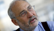 Economist and Nobel laureate Joseph Stiglitz during an interview with...