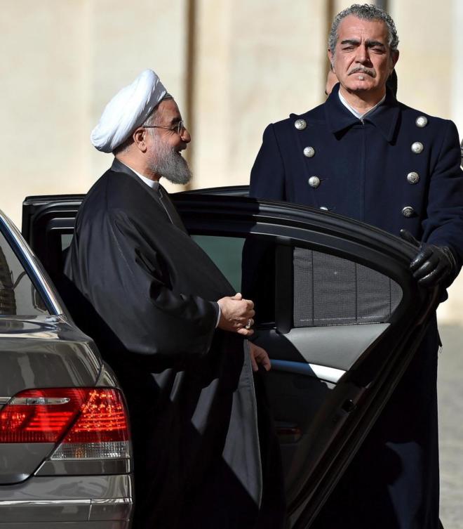 El presidente de Irn, Hasn Rouhan , a su llegada al Palacio del...