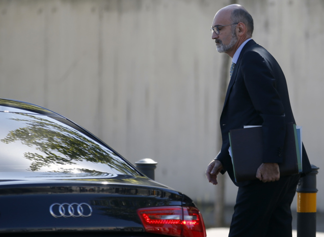 El auditor de Bankia, Iaki Azaola, a la salida de la Audiencia...