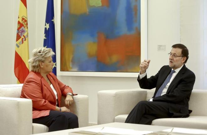 ngeles Pedraza y Mariano Rajoy, en un encuentro en La Moncloa en...