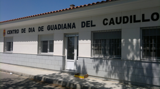 El centro de da de la localidad pacense Guadiana del Caudillo.