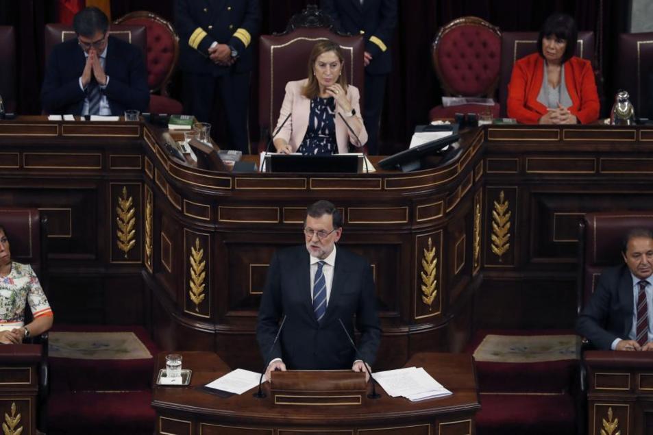 Mariano Rajoy, durante su intervencin en la primera jornada del...