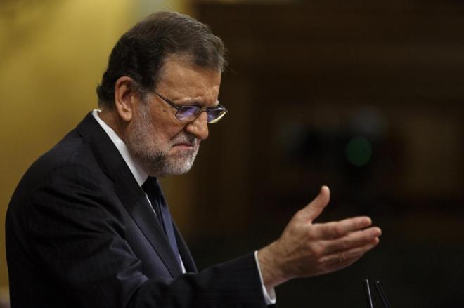Mariano Rajoy durante la sesin de investidura.