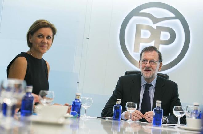 Rajoy en la reunin del Comite de Direccin del PP.