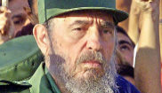 Fidel Castro, durante su participacin en una marcha en La Habana en...