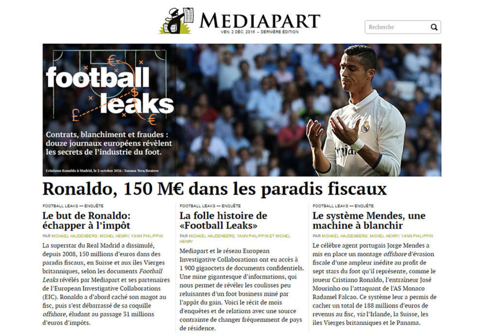 El diario francs Mediapart.