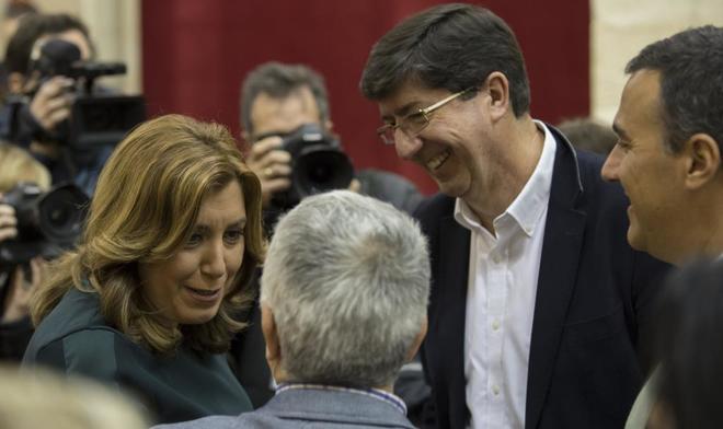 Susana Daz, este jueves en el Parlamento de Andaluca.