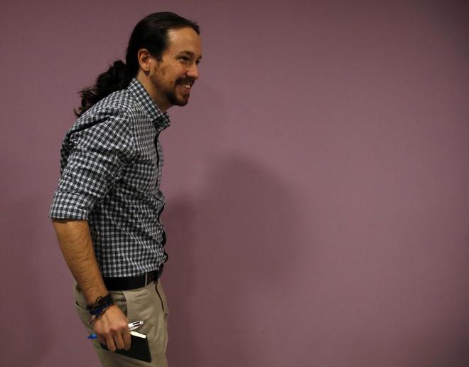 Pablo Iglesias durante una rueda de prensa en diciembre.