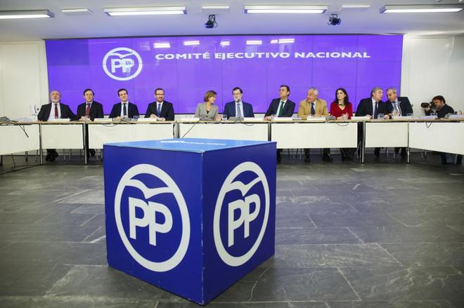 Comit Ejecutivo Nacional de PP en la sede madrilea de Gnova.