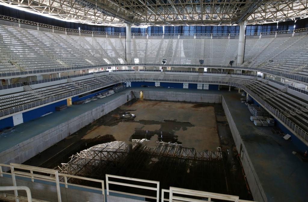 Vista del interior del Estadio Acutico, en el Parque Olmpico de...