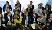 Ovacin a Mariano Rajoy en el Congreso del PP celebrado en la Caja...
