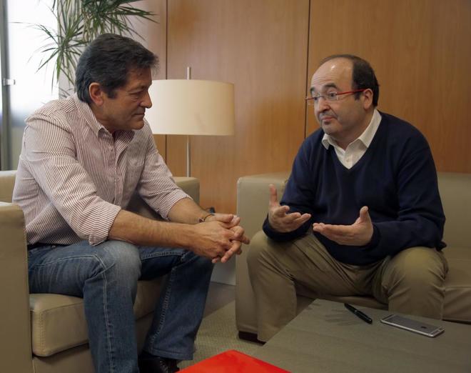 Javier Fernndez y Miquel Iceta, reunidos el pasado noviembre.