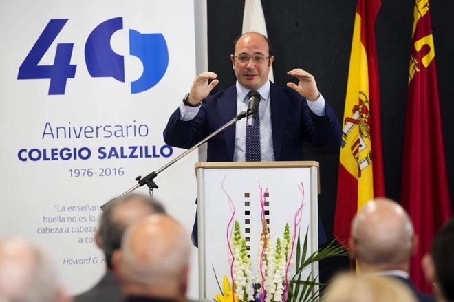 El presidente de Murcia, Pedro Antonio Snchez, en un acto en Molina...
