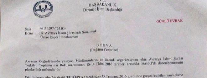 El documento enviado por la autoridad religiosa turca a embajadas y consulados. | EIC