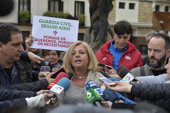 Consuelo Ordez, presidenta de Covite, durante un acto en defensa...