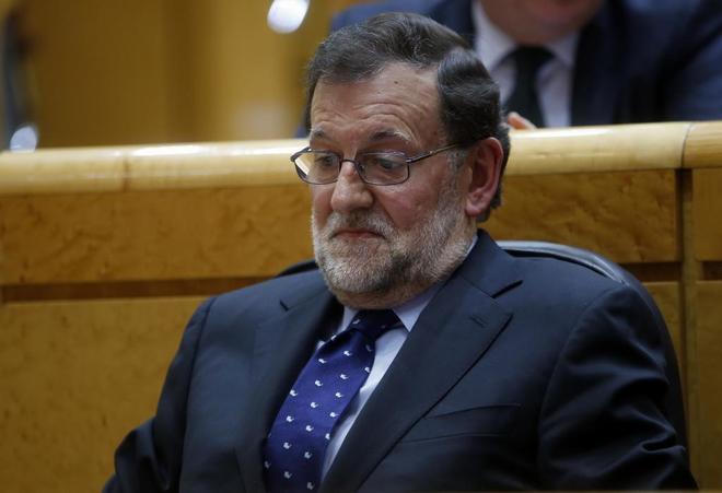 El presidente del Gobierno, Mariano Rajoy, en una reciente...