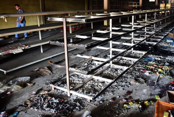 Resultado de un saqueo en el estado de Carabobo (Venezuela)