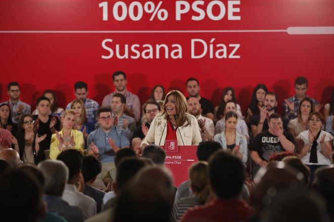 Susana Daz, durante su mitin en Granada.