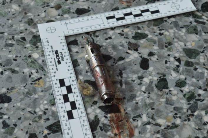 This photo obtained May 24, 2017 courtesy of The New York Times (http://nyti.ms/2rV9VcF) from British Law Enforcement, shows what the bomber in the Manchester terrorist attack appeared to have use to detonate a powerful explosive in a lightweight metal container concealed within a blue Karrimor backpack, according to preliminary information gathered by British authorities in Manchester, England. Twenty-two people were killed in Monday's suicide attack on a Manchester pop concert, including an eight-year-old girl and several parents who had come to collect their children. / AFP PHOTO / THE NEW YORK TIMES / Handout / RESTRICTED TO EDITORIAL USE - MANDATORY CREDIT "AFP PHOTO / THE NEW YORK TIMES/HANDOUT" - NO MARKETING NO ADVERTISING CAMPAIGNS - DISTRIBUTED AS A SERVICE TO CLIENTS