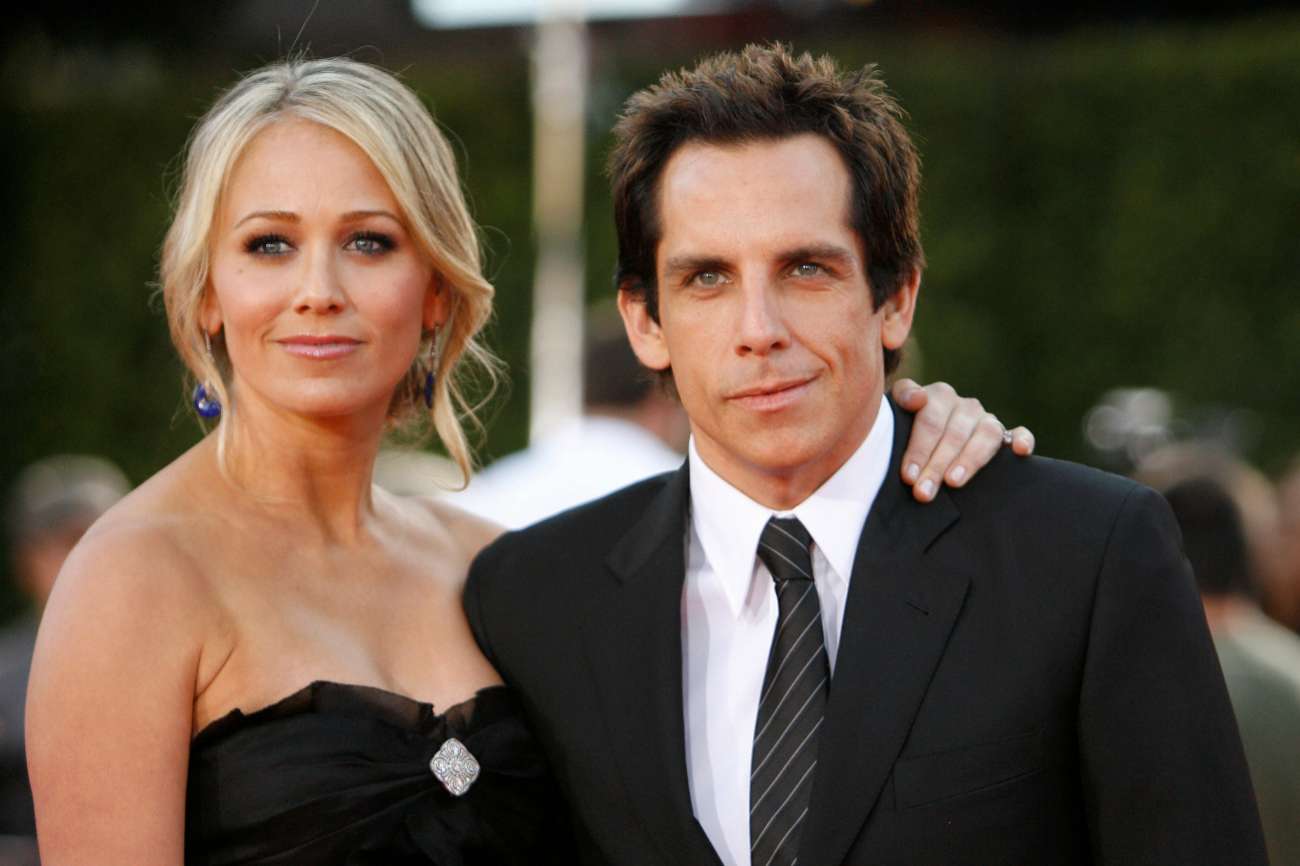 Los actores estadounidenses Ben Stiller y Christine Taylor, que...