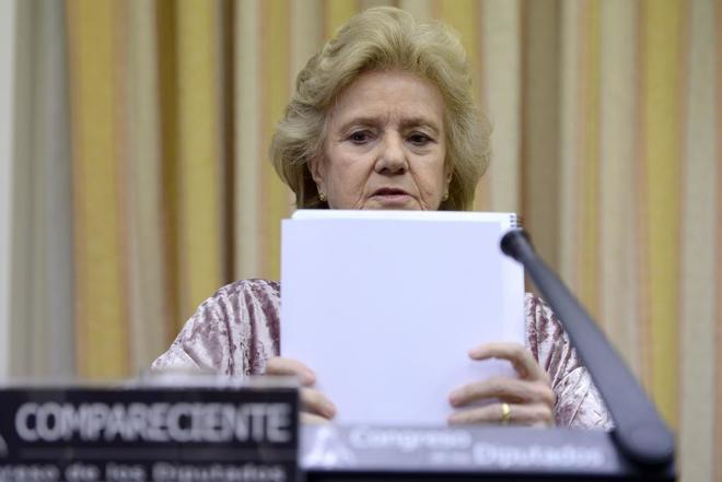 Soledad Becerril, en una reciente comparecencia en el Congreso de los...