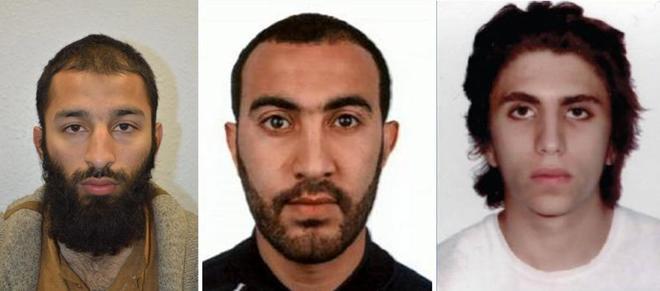 Los tres terroristas de Londres.