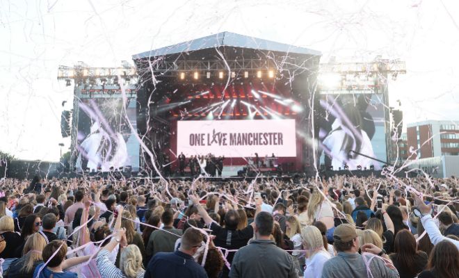 Vista general del concierto One Love Manchester.