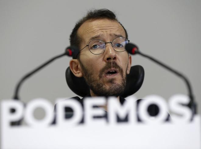 El secretario de Organizacin de Podemos, Pablo Echenique, en la...