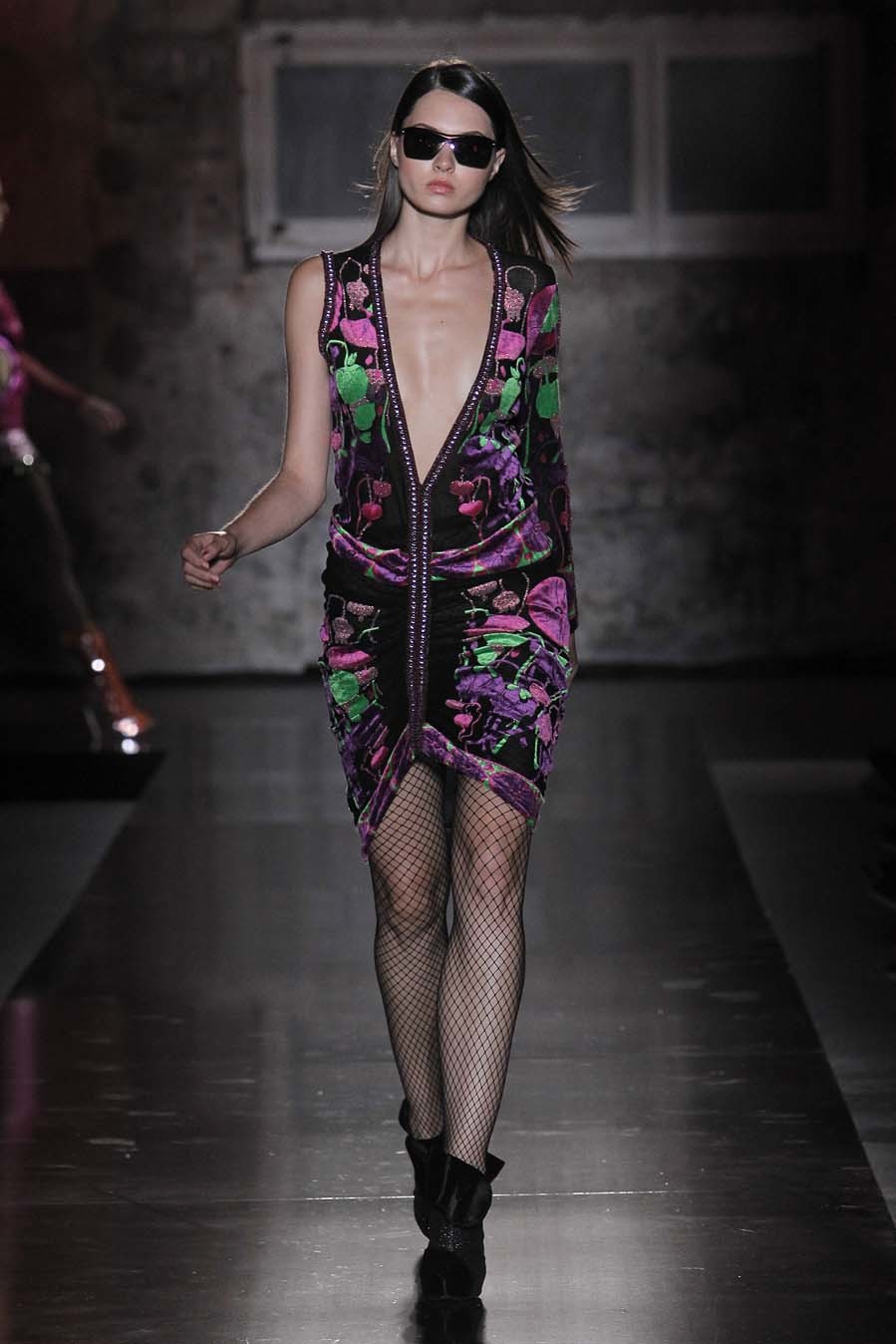 Robe Custo Barcelona Violette - Taille 4, En Laine Acrylique, Style Droit Et Longueur Genou