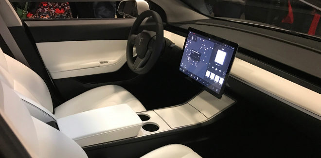 El salpicadero del Tesla Model 3