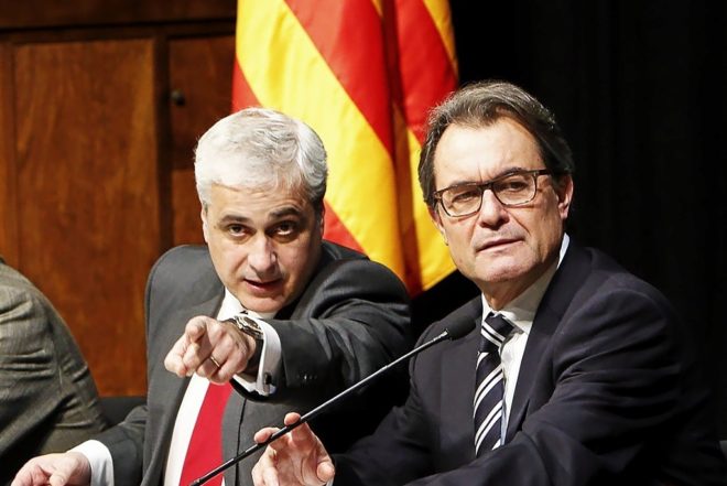 Germá Gordó y Artur Mas, en un acto en Barcelona en diciembre de...