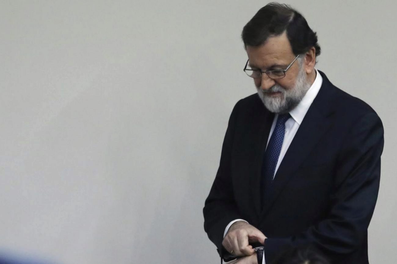 El presidente del Gobierno, Mariano Rajoy, compareci para explicar...