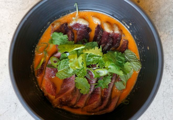 Curry rojo tailands de picaa madurada.