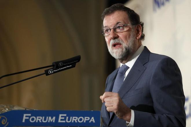 El presidente del Gobierno, Mariano Rajoy, en el Frum Europa
