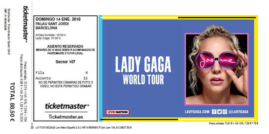 Lady Gaga arrancar en el Palau Sant Jordi de Barcelona el 14 de...
