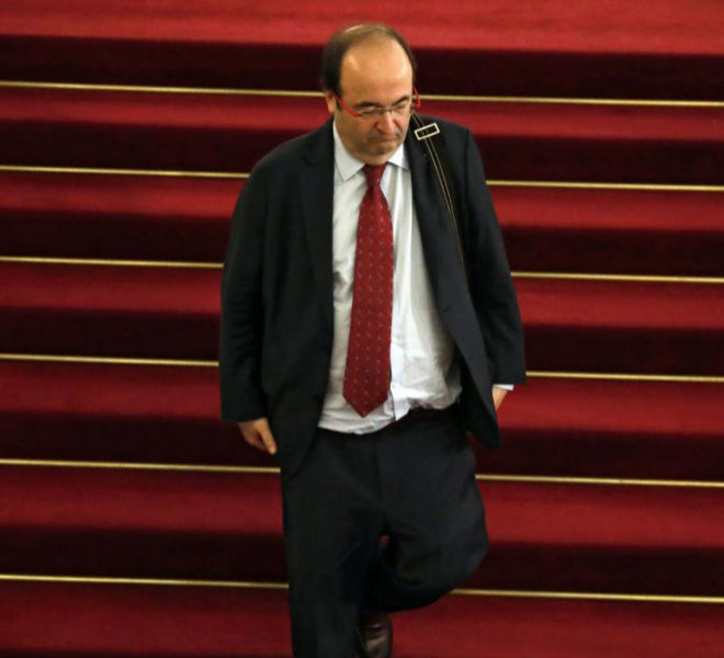 Miquel Iceta, primer secretario del PSC, en el Parlament.