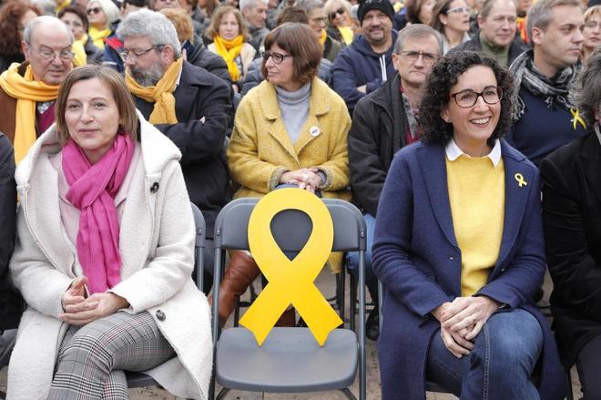 Acto electoral de ERC este domingo, con Marta Rovira y Carme...