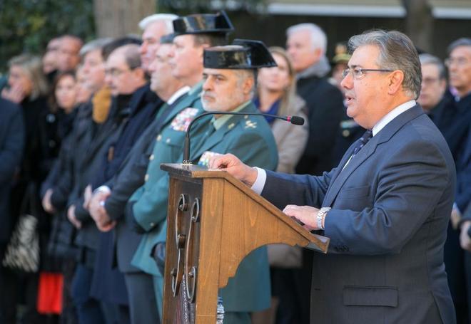 El ministro del Interior, Juan Ignacio Zoido, en el acto conmemorativo...