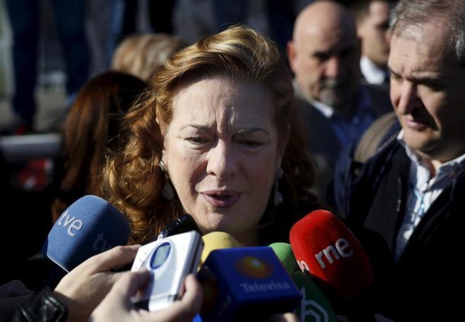 Pilar Manjón atiende a los medios durante el aniversario del 11-M en...