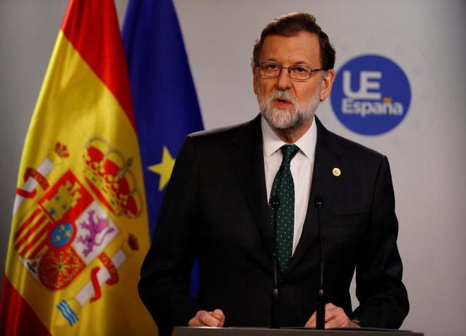 El presidente del Gobierno, Mariano Rajoy, en rueda de prensa en...
