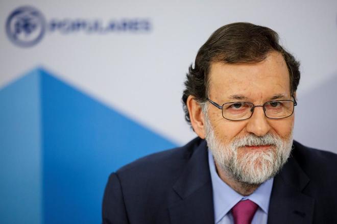 Mariano Rajoy, ayer, durante la reunin de la Junta Directiva del PP.