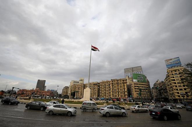 Vista de la emblemtica plaza Tahrir, en el sptimo aniversario de las protestas que llevaron a la cada de Mubarak.
